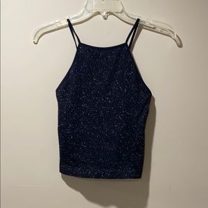 NWT free people black sparkle top
